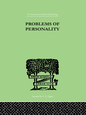 cover image of Problems of Personality